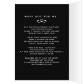 私たちのハート永遠の黒い詩のカードの葬儀 (内側 (左))