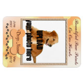 私たちのハート犬の記念碑に美しい前足のプリント マグネット (横)