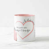 私たちのハート祖父母かわいいイラストレーション マグカップ (中央)