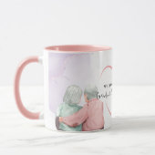 私たちのハート祖父母かわいいイラストレーション マグカップ (左)