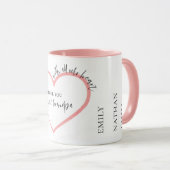 私たちのハート祖父母かわいいイラストレーション マグカップ (正面右)