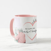 私たちのハート祖父母かわいいイラストレーション マグカップ (正面左)