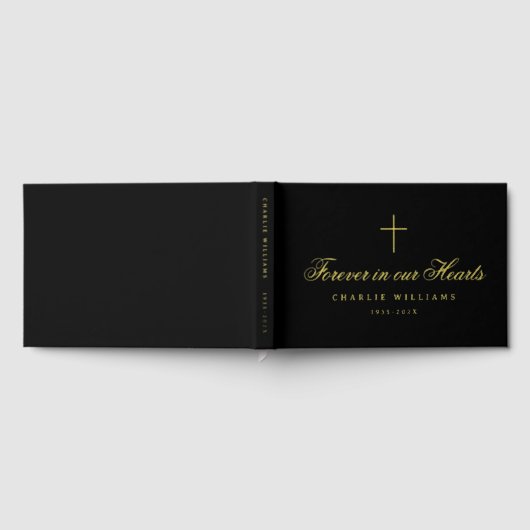 私たちのハート葬儀で書き物を永遠に ゲストブック (全面)