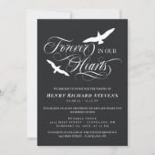 私たちのハート葬儀で永遠に灰色の舞う鳥 招待状 (正面)