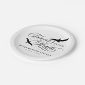 私たちのハート葬儀で永遠に舞い上がる鳥 ペーパープレート (アングル)