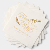 私たちのハート葬儀で永遠に舞い上がる鳥 箔ナプキン (インサイチュ (積み重ね))