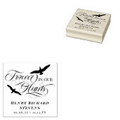 私たちのハート記念碑で永遠に舞う鳥 ラバースタンプ (押印)