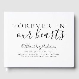 私たちのハート追悼式で永遠にミニマル ゲストブック