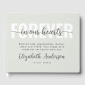 私たちのハート追悼式で永遠にミニマル ゲストブック (正面)