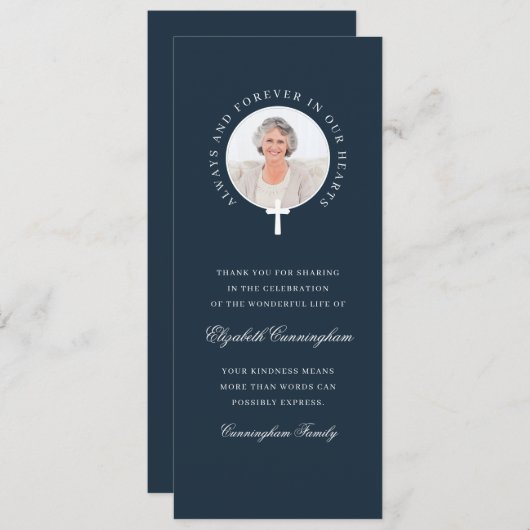 私たちのハート|写真と十字 招待状 (正面/裏面)