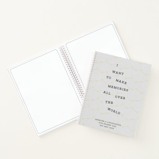 私たちのバケットリストカップルのキープサクジャーナル ノートブック (内部)