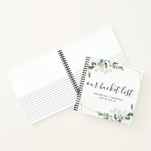 私たちのバケットリストカップルのキープサクジャーナル ノートブック (内部)