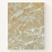 私たちのバケットリストサンドマーブル金ゴールドグリッター ノートブック (裏面)