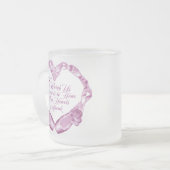 私たちのバレエのハートを聞く曇りガラスのコーヒーマグ フロストグラスマグカップ (正面左)