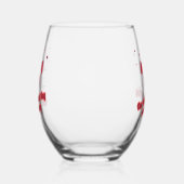 私たちのバレンタインデー記念日飲み物用品セット ステムなしワイングラス (右)