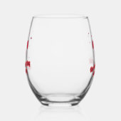 私たちのバレンタインデー記念日飲み物用品セット ステムなしワイングラス (左)