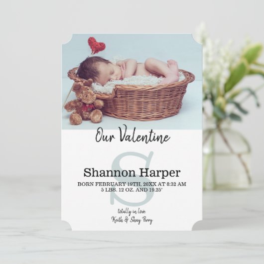 私たちのバレンタインデー2月ベビー発表 案内状 (スタンド正面)