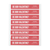 私たちのバレンタイン | 赤モダン色 ラップアラウンドラベル (シート)