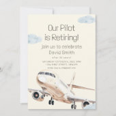 私たちのパイロットは退職パーティの招待状 招待状 (正面)