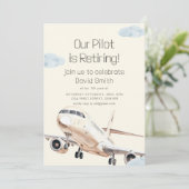 私たちのパイロットは退職パーティの招待状 招待状 (スタンド正面)