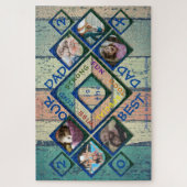 私たちのパパは最高のパパウッドフォトコラージュ ジグソーパズル (縦)