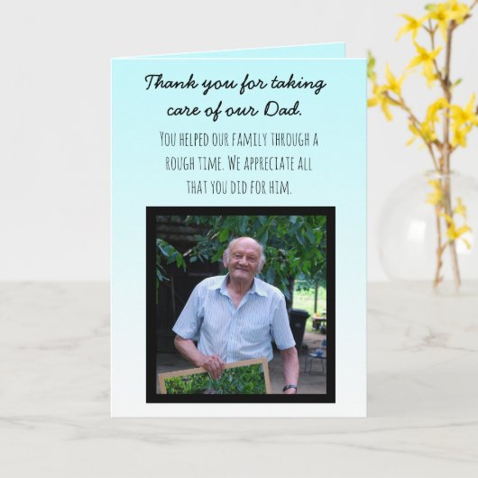 私たちのパパを気に取ってありがとう カード (黄色い花)