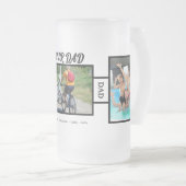 私たちのパパ最高のパパ写真コラージュ父をパーソナライズ フロストグラスビールジョッキ (正面右)