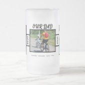 私たちのパパ最高のパパ写真コラージュ父をパーソナライズ フロストグラスビールジョッキ (中央)