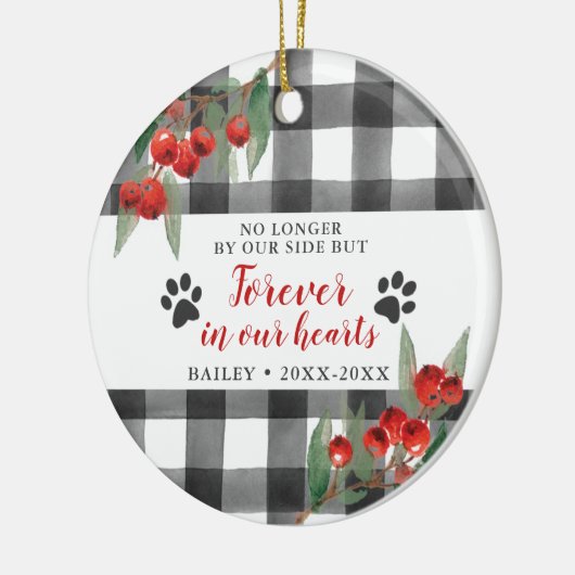私たちのパーソナライズされたハートで永遠にペット セラミックオーナメント (左)