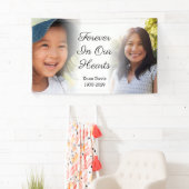 私たちのパーソナライズされたハートで永遠に記念写真 横断幕 (インサイチュ)