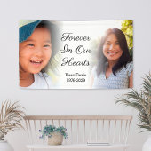 私たちのパーソナライズされたハートで永遠に記念写真 横断幕