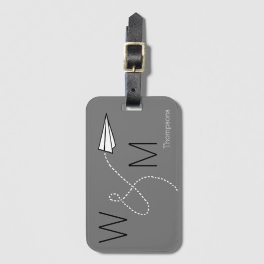 私たちのパーソナライズされた旅行 ラゲッジタグ (正面縦)