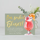私たちのパーフェクトブレンド　面白いカクテル　保存日 箔招待状 (立ち正面)