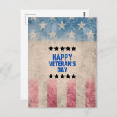 私たちのヒーローを称える 幸せな退役軍人の日 ポストカード (正面/裏面)