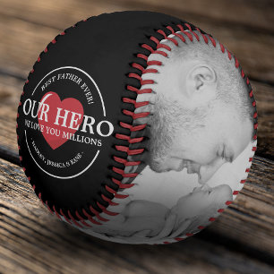 私たちのヒーローパパ  最高のパパEver Photo Collage 野球ボール