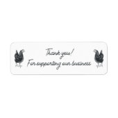 私たちのビジネス卵カートンをサポートしてくれてありがとう ラベル (正面)