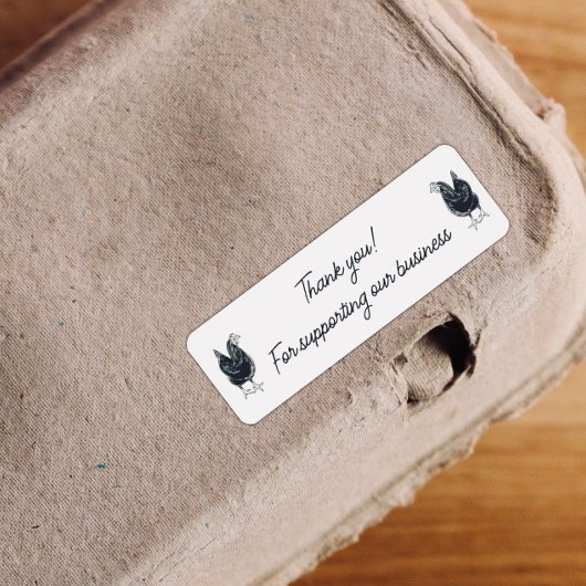私たちのビジネス卵カートンをサポートしてくれてありがとう ラベル