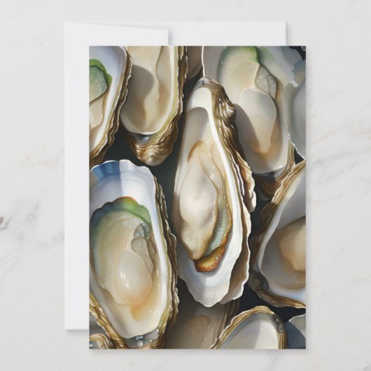 私たちのビーチシーフードパールオイスターロースト30th誕生日 招待状 (裏面)