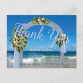 私たちのビーチ結婚式ありがとう ポストカード (正面)