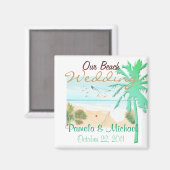 私たちのビーチ結婚式 マグネット (正面/裏面)