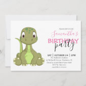 私たちのピンクの恐竜招待状 案内状 (正面)