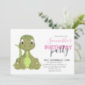 私たちのピンクの恐竜招待状 案内状 (スタンド正面)