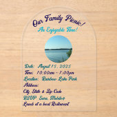 私たちのファミリーピクニックアクリル招待状 アクリル招待状 (正面)