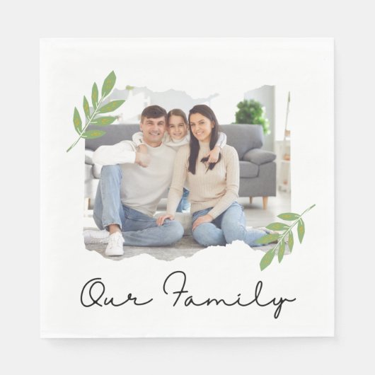 私たちのファミリーペーパーナプキン スタンダードランチョンナプキン (正面)