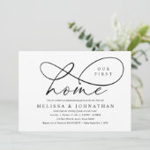 私たちのファーストホームコージー引っ越し祝いパーティーパーティー 招待状 (スタンド正面)