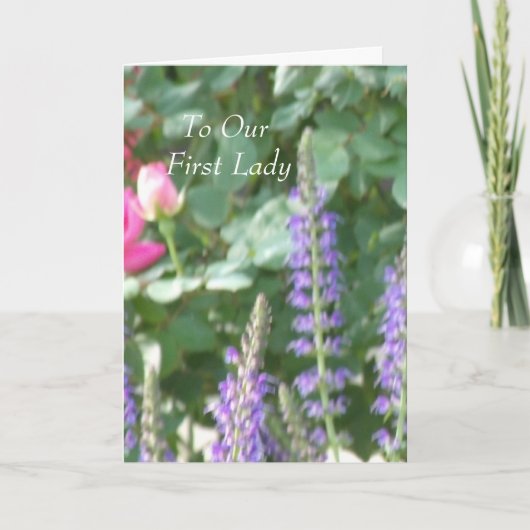私たちのファーストレディへ カード (正面)
