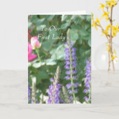 私たちのファーストレディへ カード (黄色い花)