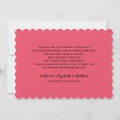 私たちのフラガールになってくれますか? モダンな花のデザイン 招待状 (裏面)