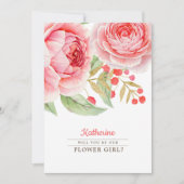 私たちのフラワーガールになってくれますか？招待状 招待状 (正面)