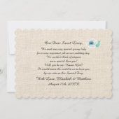 私たちのフラワーガールになってくれますか? 水彩花イラスト, 招待状 (裏面)